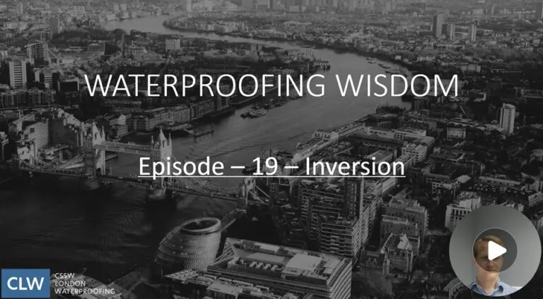 Waterproofing Wisdom Episode 19, Inversion